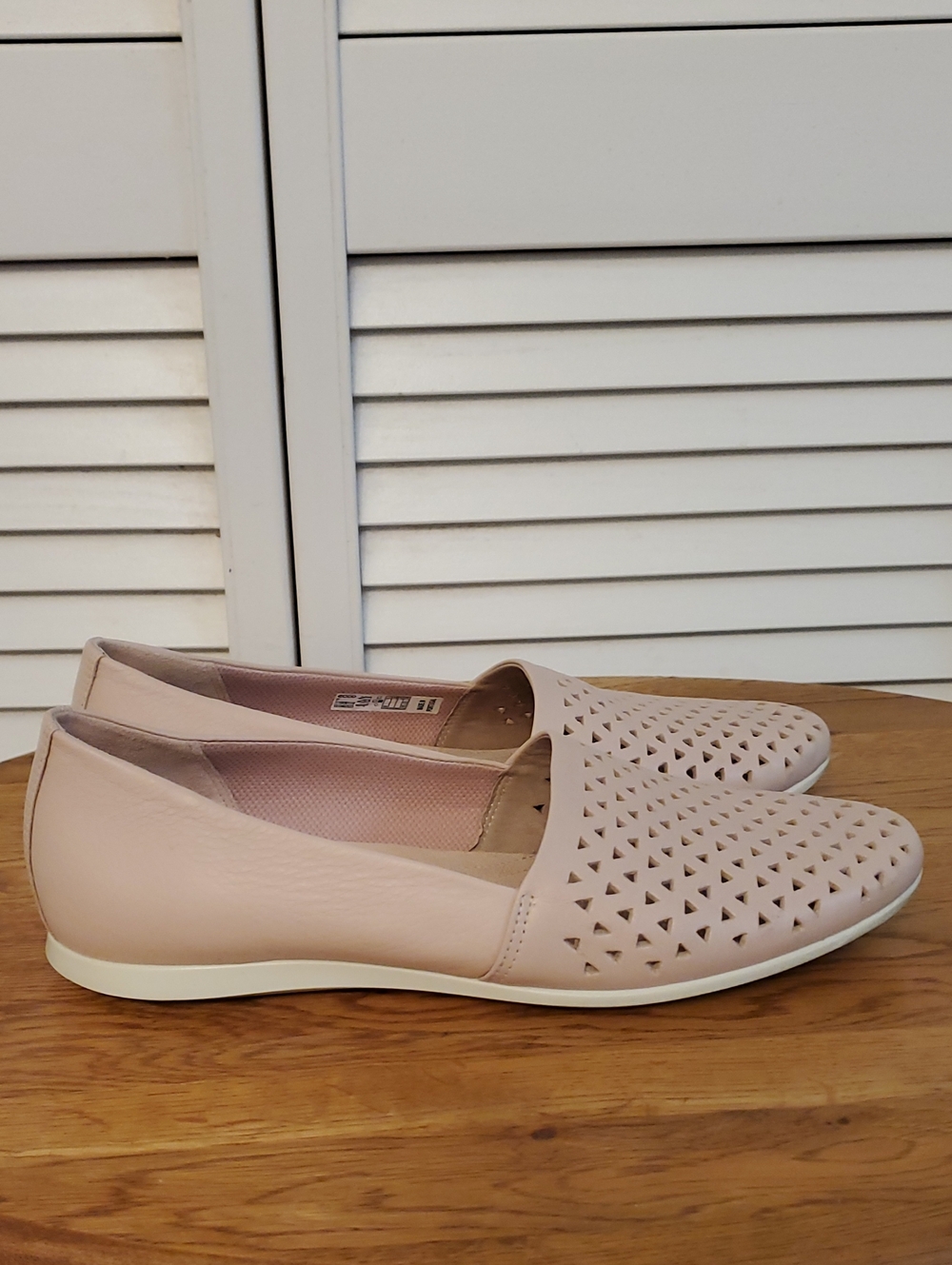 Ecco Pink Blush Touch Leather Ballerina Flats Loafers, Size 8 - Picture 8 of 10